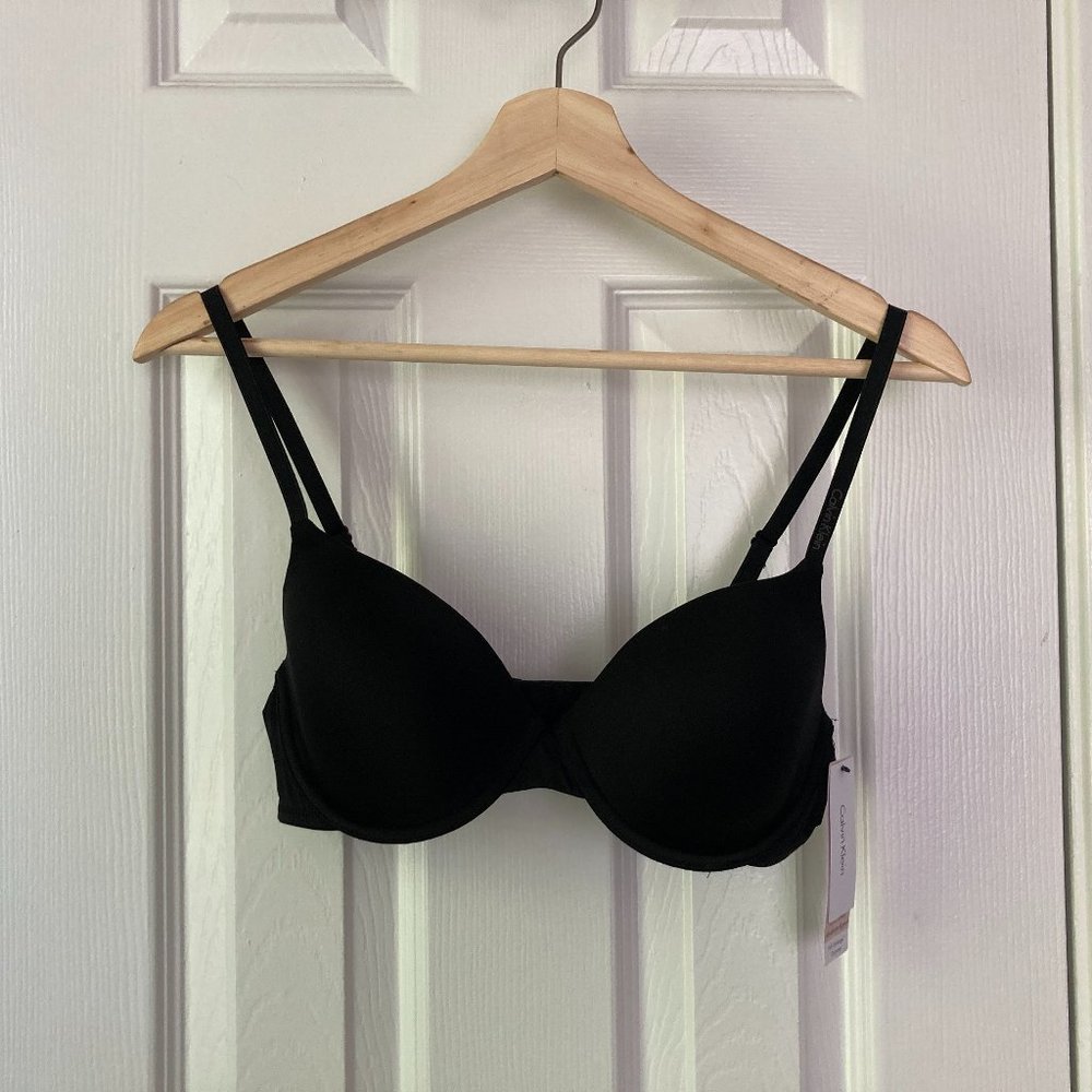 CALVIN KLEIN CK Women's Full Coverage T-Shirt Bra, Black, 36B - NWT!!